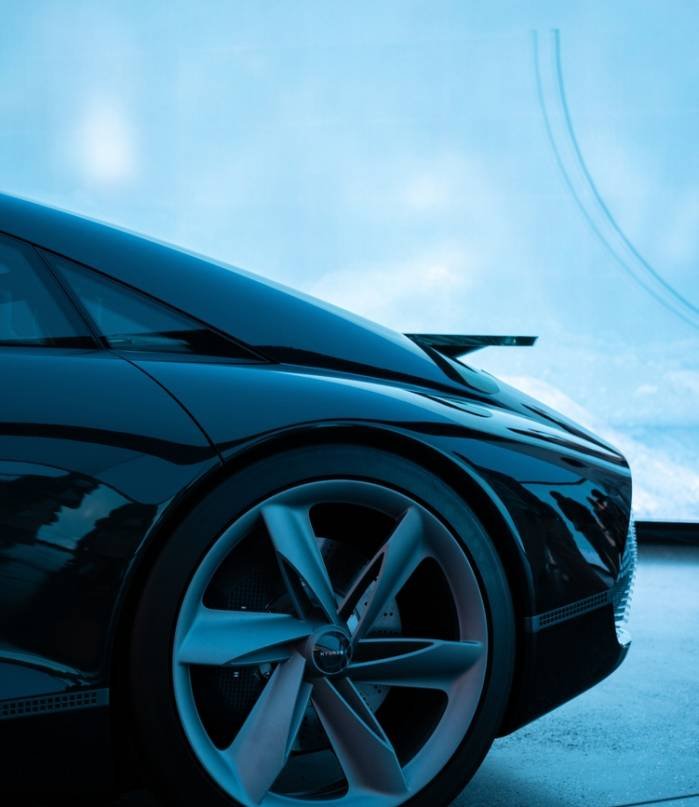 Sports,Car,In,A,Studio,With,Blue,Lighting,Aesthetic